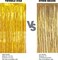 2-Pack Gold Metallic Foil Fringe Curtains Party Backdrop Decorations